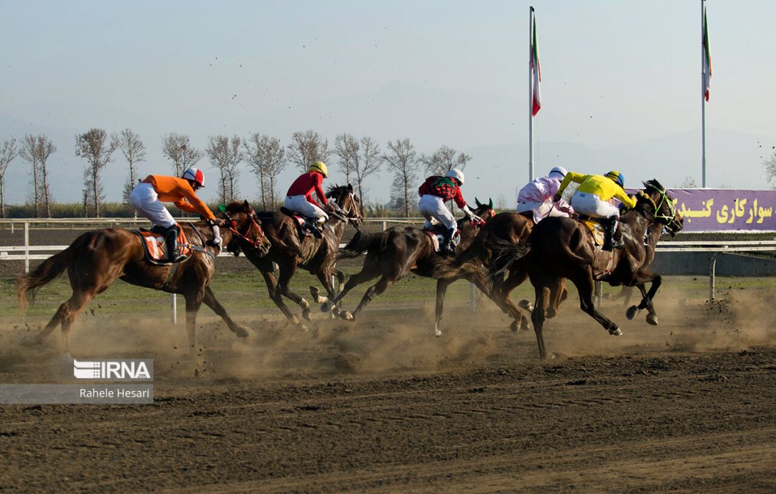 رقابت ۸۰ راس اسب در آغاز فصل بهاره کورس اسبدوانی گنبدکاووس