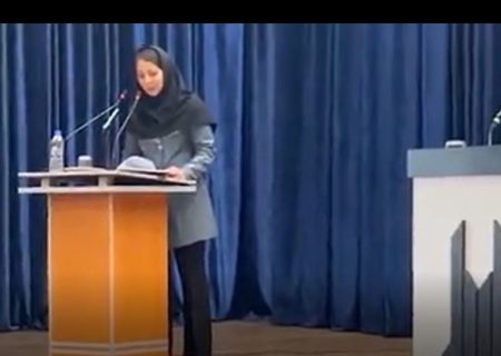 سخنان دانشجوی بجنوردی در سفر رئیس عدلیه به خراسان شمالی